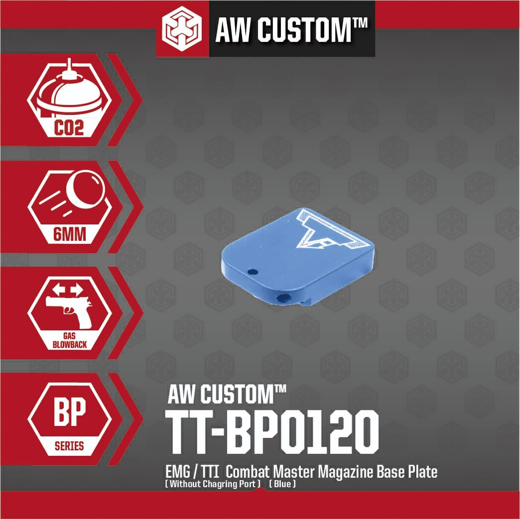 EMG / TTI COMBAT MASTER MAGAZINE BASE PLATE (NO CHARGING PORT-BLUE)