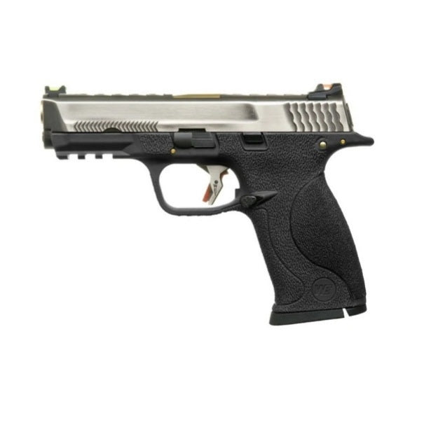 WE BIG BIRD / M&P9 T5A GBB Airsoft (Silver Slide / Gold Barrel / Black Frame)