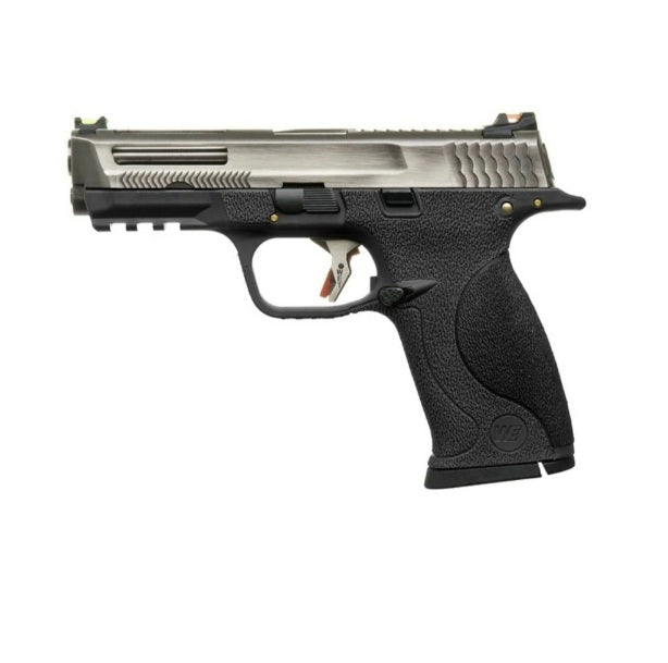 WE Big Bird / M&P9 T6B GBB Airsoft (Silver Slide / Silver Barrel / Black Frame)