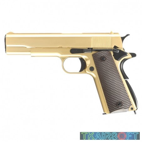 WE 1911 GBB PISTOL GOLD (BROWN GRIP)