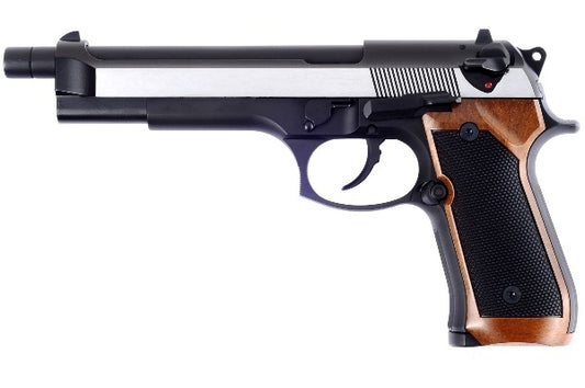 WE M9 LONG GBB PISTOL 2T (BROWN GRIP)