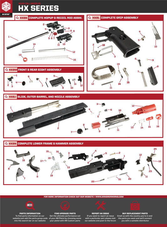 AW Custom HX24 Series Replacement Parts