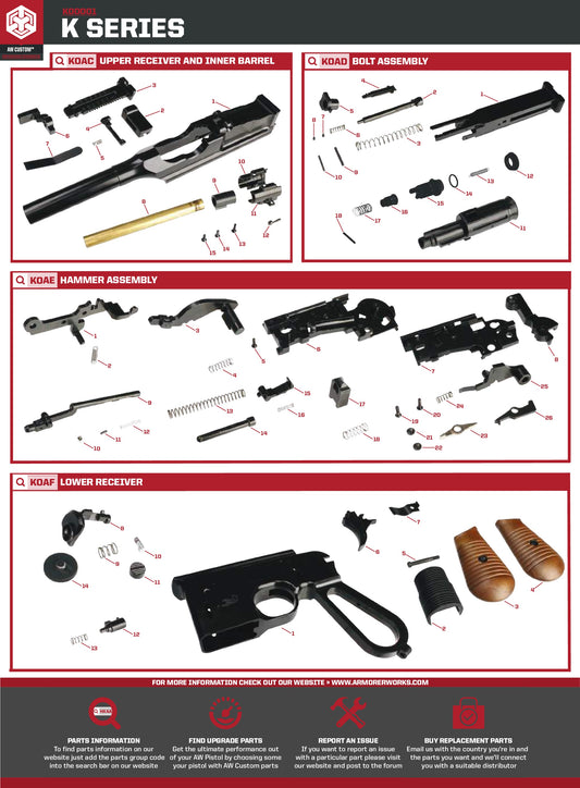 AW Custom K00001 Series Replacement Parts