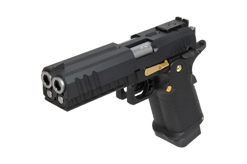 AW Custom AW-HX2102 Double Barrel Hi-Capa GBB Pistol (BK)