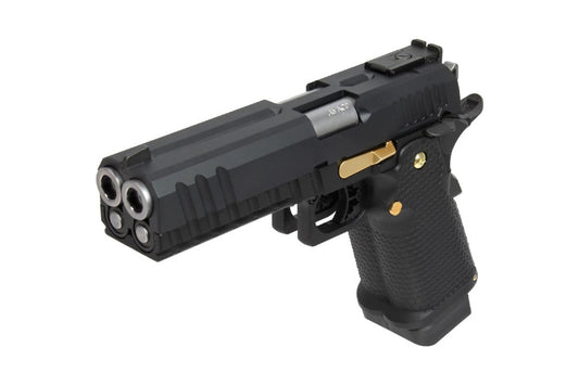 AW Custom AW-HX2102 Double Barrel Hi-Capa GBB Pistol (BK)