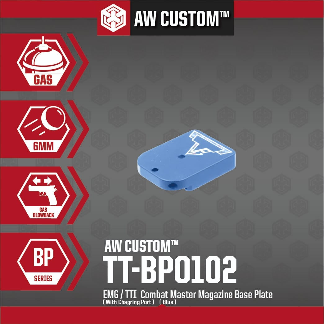 EMG / TTI COMBAT MASTER MAGAZINE BASE PLATE (WITH CHARGING PORT-BLUE)