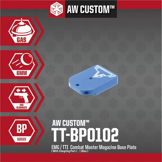 EMG / TTI COMBAT MASTER MAGAZINE BASE PLATE (WITH CHARGING PORT-BLUE)