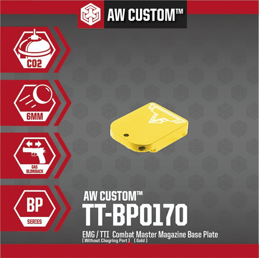 EMG / TTI COMBAT MASTER MAGAZINE BASE PLATE (NO CHARGING PORT-GOLD)