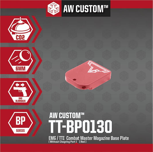 EMG / TTI COMBAT MASTER MAGAZINE BASE PLATE (NO CHARGING PORT-RED)