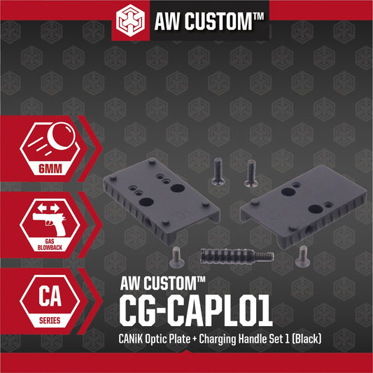 Cybergun CANik TP9 Optic Plate + Charging Handle Set BK
