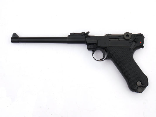 TK CUSTOM / WE P08 8" GBB PISTOL BK (LUGER P08 MARKING)