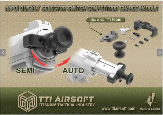 TTI Airsoft Selector Switch Competition Charge Handle for AAP-01