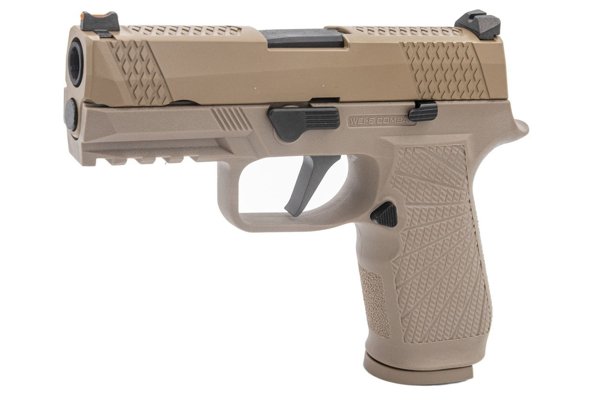 WE F18 V2 GBB Pistol TAN